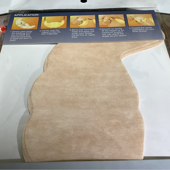 9 pairs-Invisible Bra self-adhesive microporous disposable, color nude, sz: C - Picture 10 of 12